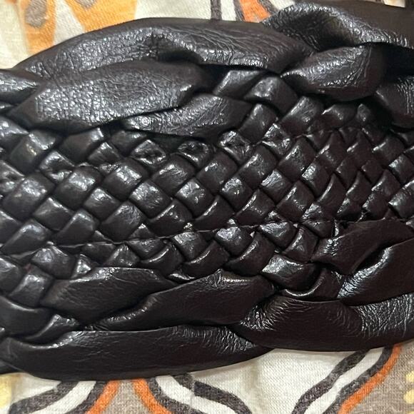 Vintage Y2K Strapless Tube Top Charlotte Russe Sz Medium 70s Print Braided Belt - Picture 4 of 7